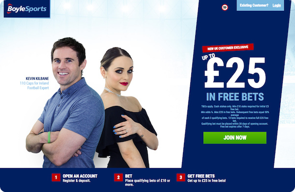 Boylesports Free Bet Review - £25 Welcome Bonus
