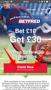 Betfred Registration - Step 2