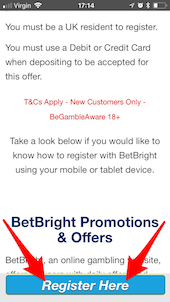 How to Register with BetBright - Step #1