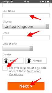 Submit 888Sport Form - Step #3